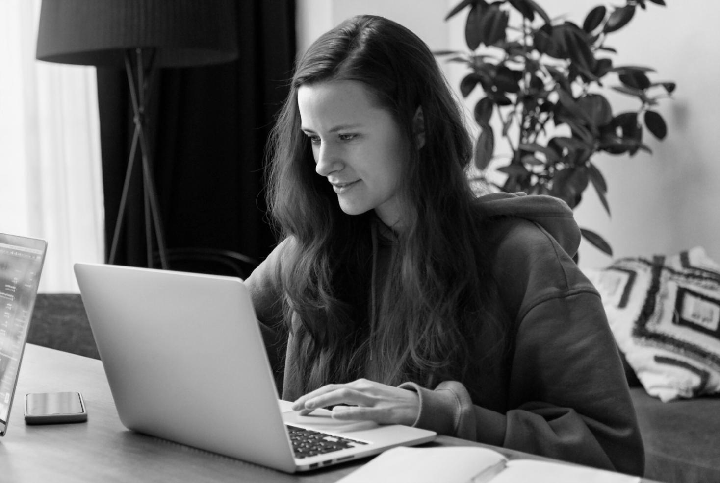 Espace de travail organisé pour l'apprentissage en ligne